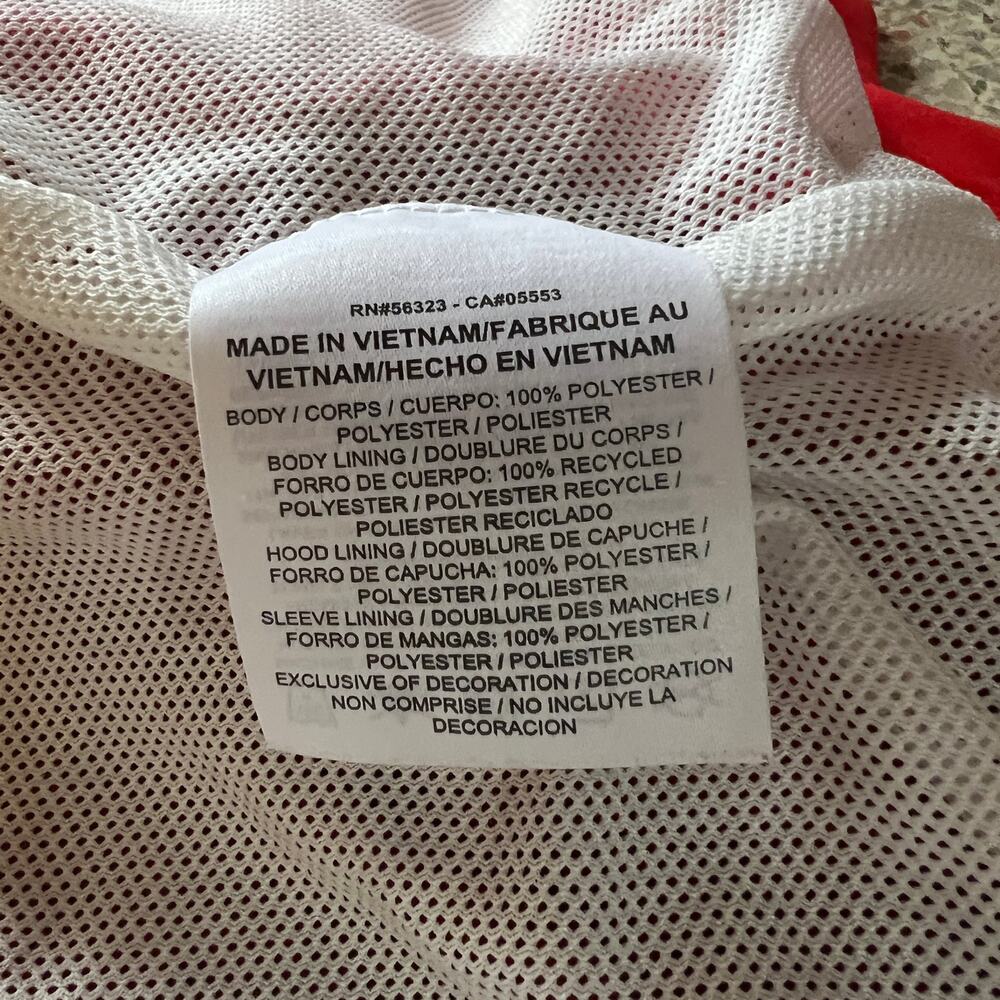 Nike Windrunner Hooded Windbreaker Jacket Red White Burgundy Small - Picture 5 of 16